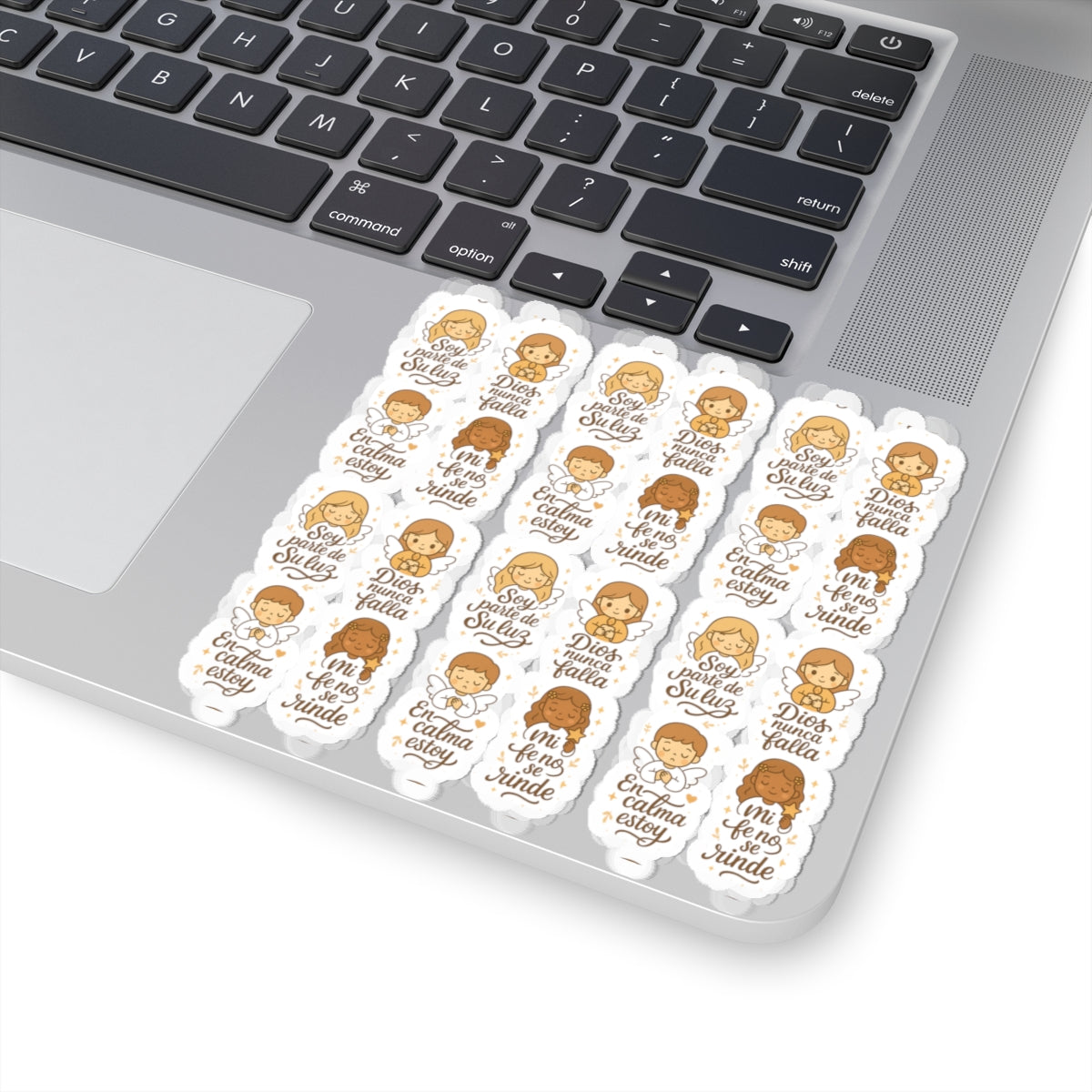 Spanish Christian Stickers – Kawaii Angels with Faith Phrases for Journaling, Encouragement & Daily Peace. Because sometimes, your faith just needs a visual reminder in your own language.