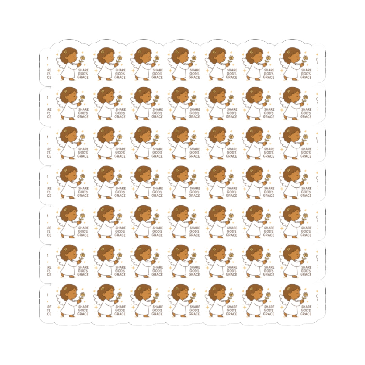 Grace-Filled Angel đ¸ Share Godâs Grace Stickers â Kawaii Style with Christian Quotes on Peace and Purpose. Gentle reminders of Godâs grace, peace, and divine purposeâcarried by angel wings.