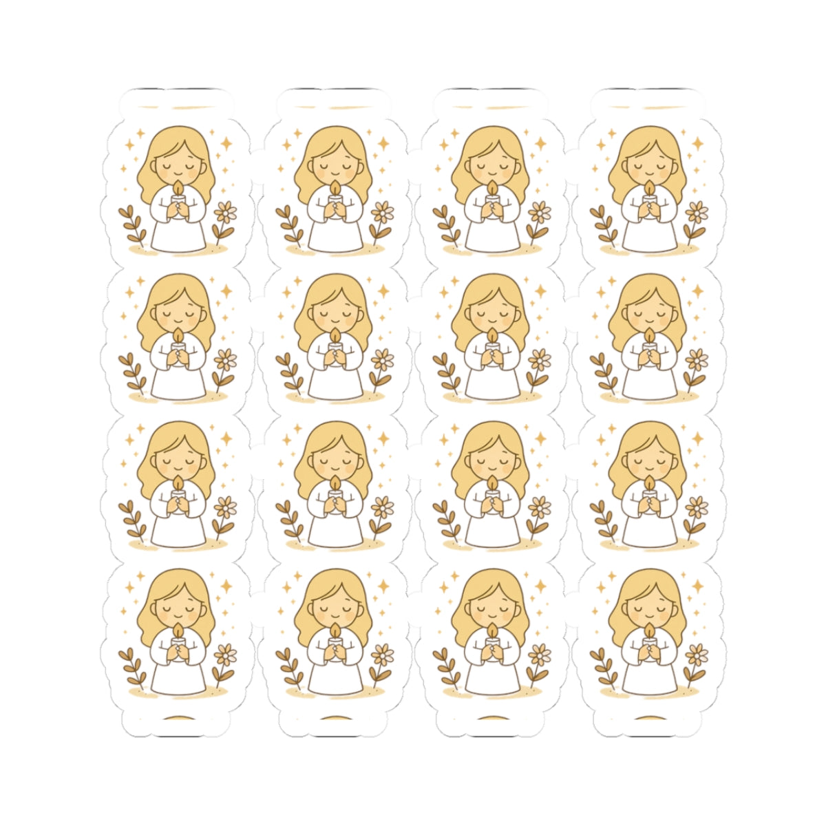 Faith & Courage Angel FAITH A Stickers – Kawaii Christian Sheet with Prayers, Scripture & Light-Inspired Affirmations. Faith doesn’t eliminate fear — it gives you the courage to walk through it. One sticker at a time.