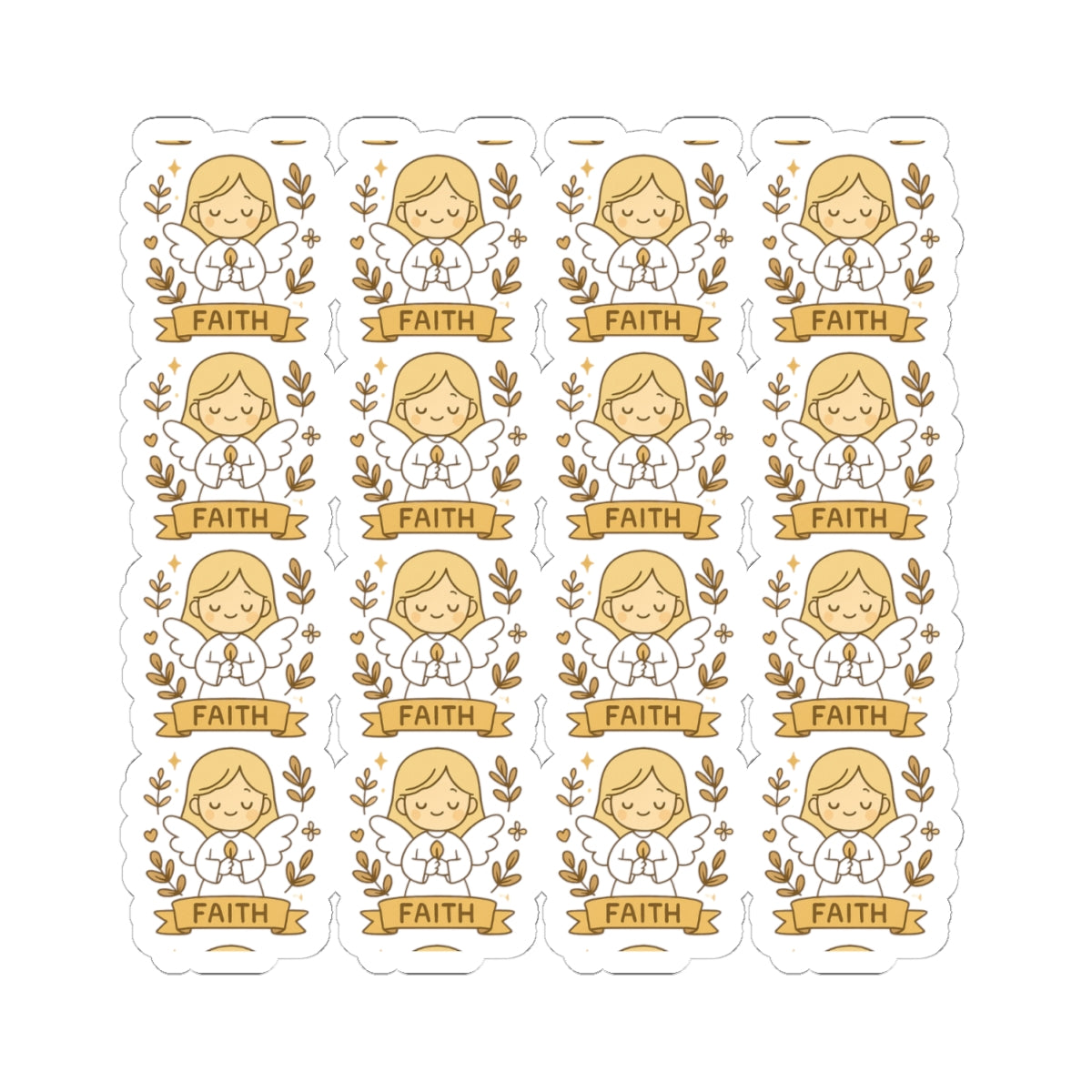 Faith & Courage Angel,Faith Stickers – Kawaii Christian Sheet with Prayers, Scripture & Light-Inspired Affirmations. Faith doesn’t eliminate fear — it gives you the courage to walk through it. One sticker at a time.