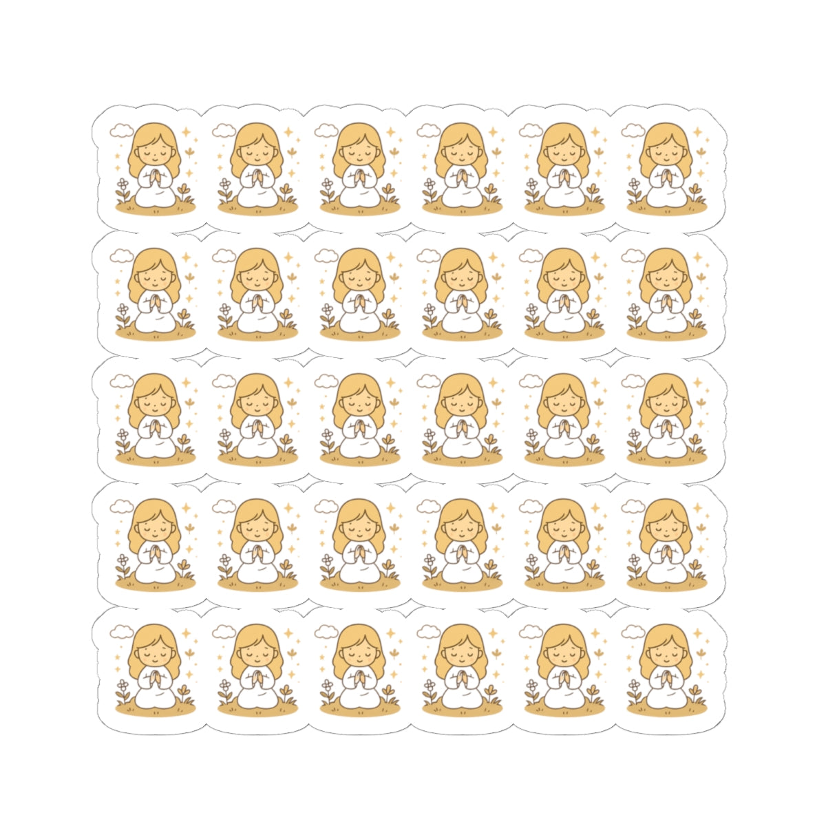 1.Peacemakers Angel Stickers – Faith-Based Kawaii Sheet for Prayer, Devotionals & Peaceful Gifts. Because true peace begins with prayer — and a heart willing to shine.