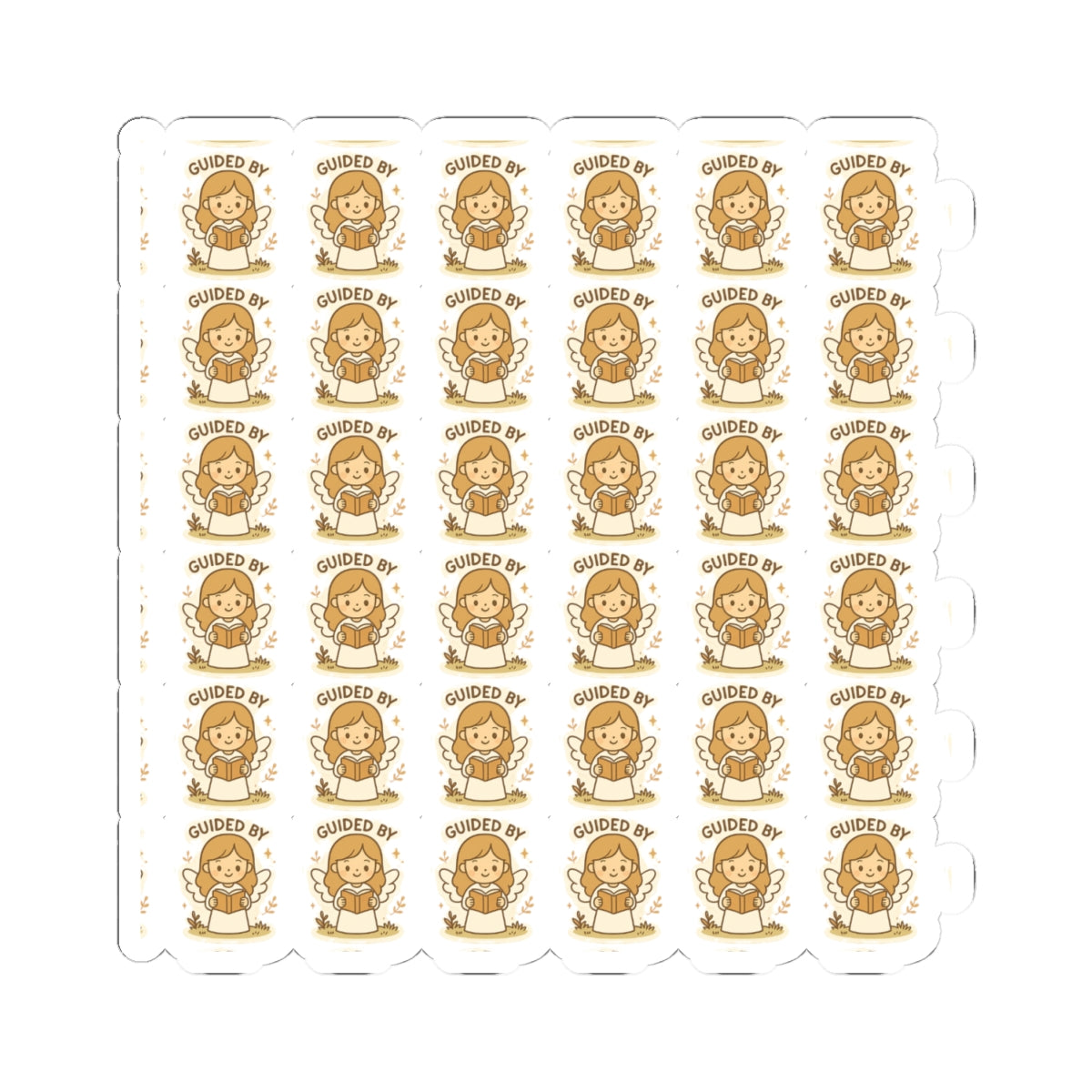 Bible Study Guided by Angel Stickers – Printable Christian Set of Kawaii Angels Reading God’s Word. Adorable reminders that you are never alone when you open your Bible — the angels are studying with you.