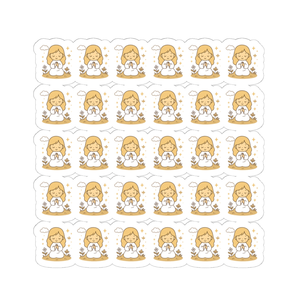 1.Peacemakers Angel Stickers – Faith-Based Kawaii Sheet for Prayer, Devotionals & Peaceful Gifts. Because true peace begins with prayer — and a heart willing to shine.