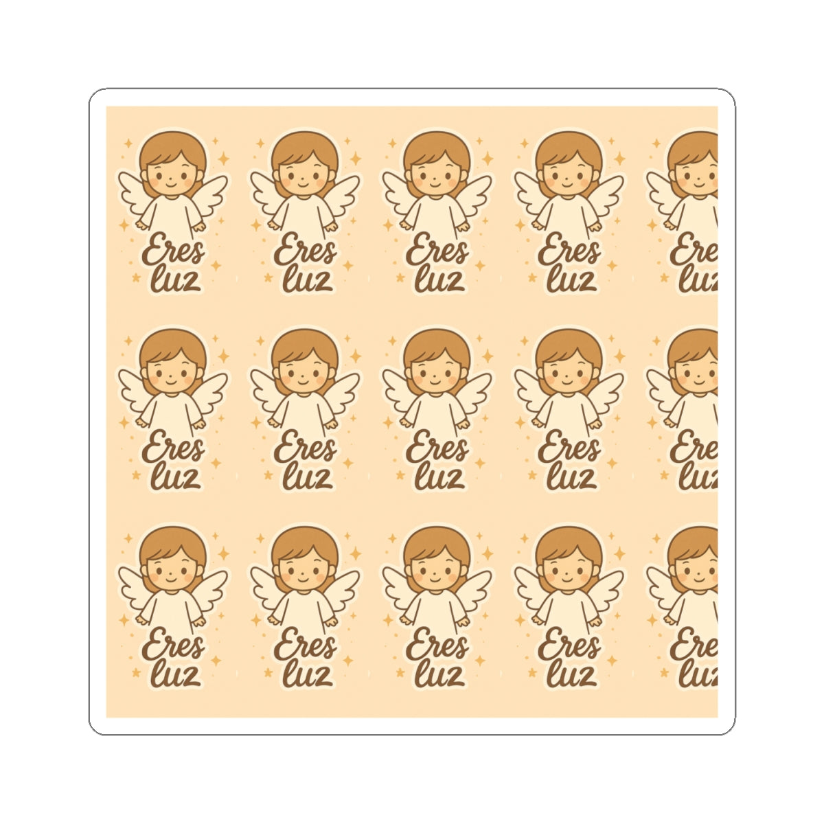 Eres Luz Spanish Christian Kawaii Stickers – Inspirational Angel Sheet for Faith, Gratitude & Healing. Faith speaks in Spanish too — let every sticker be a prayer full of love, peace, and healing.