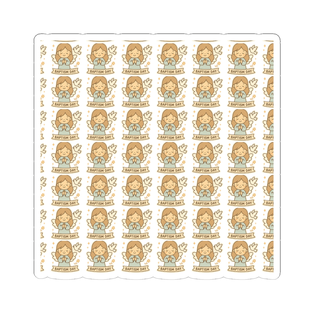 Baptism Angel , Baptism Day Stickers – Christian Kawaii Stickers for Christening, Baby Dedication & Faith Gifts. Celebrate the beauty of baptism with these sweet angel stickers filled with light, love, and faith.