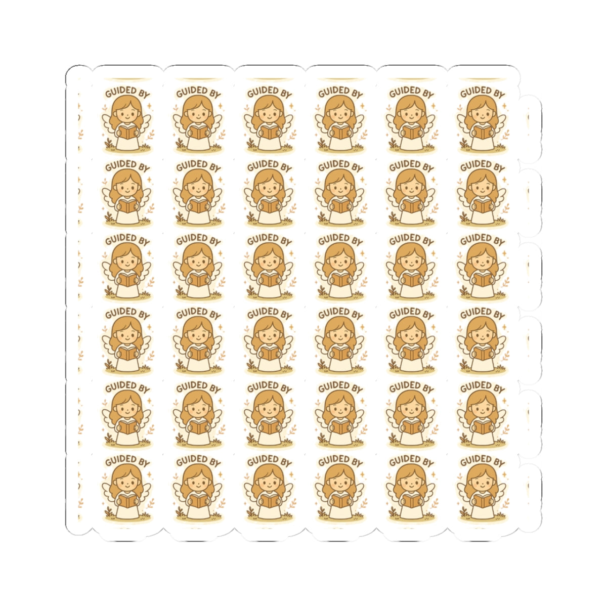 Bible Study Guided by Angel Stickers – Printable Christian Set of Kawaii Angels Reading God’s Word. Adorable reminders that you are never alone when you open your Bible — the angels are studying with you.
