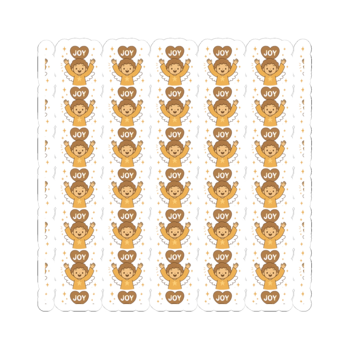 Joy of Joy of the Lord Angel Stickers – Christian Kawaii Sheet with Diversity & Faith-Inspired Affirmations. Because joy is a spiritual strength — and every smile begins in the soul.