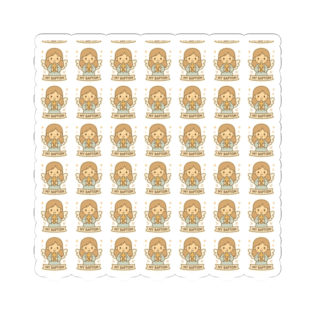 Baptism Angel , My Baptism Stickers – Christian Kawaii Stickers for Christening, Baby Dedication & Faith Gifts. Celebrate the beauty of baptism with these sweet angel stickers filled with light, love, and faith.