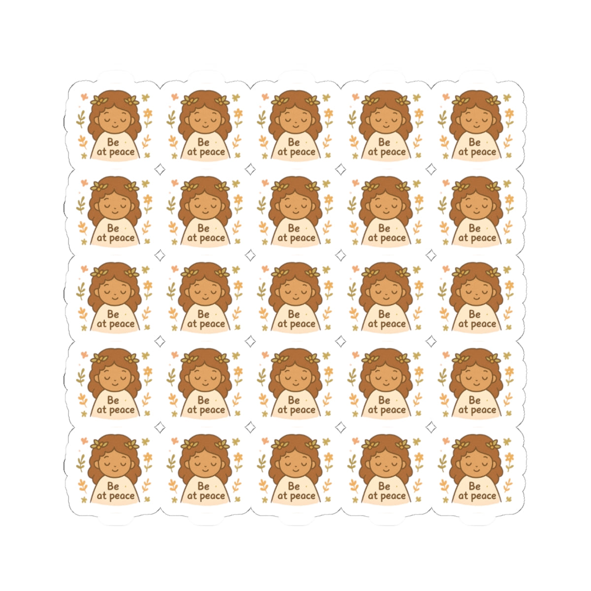 Be at Peace still Peace & Love Angel Stickers – Christian Kawaii Sheet with Philippians 4:7 for Journaling & Faith-Based Gifts. A gentle hug from heaven — in every sticker. Let His peace guide your heart.