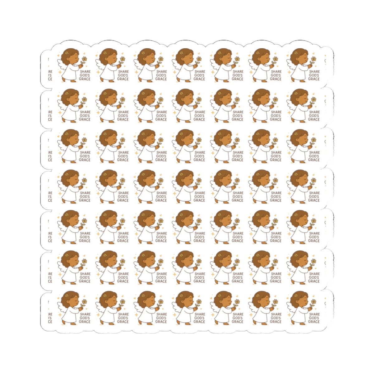 Grace-Filled Angel đ¸ Share Godâs Grace Stickers â Kawaii Style with Christian Quotes on Peace and Purpose. Gentle reminders of Godâs grace, peace, and divine purposeâcarried by angel wings.