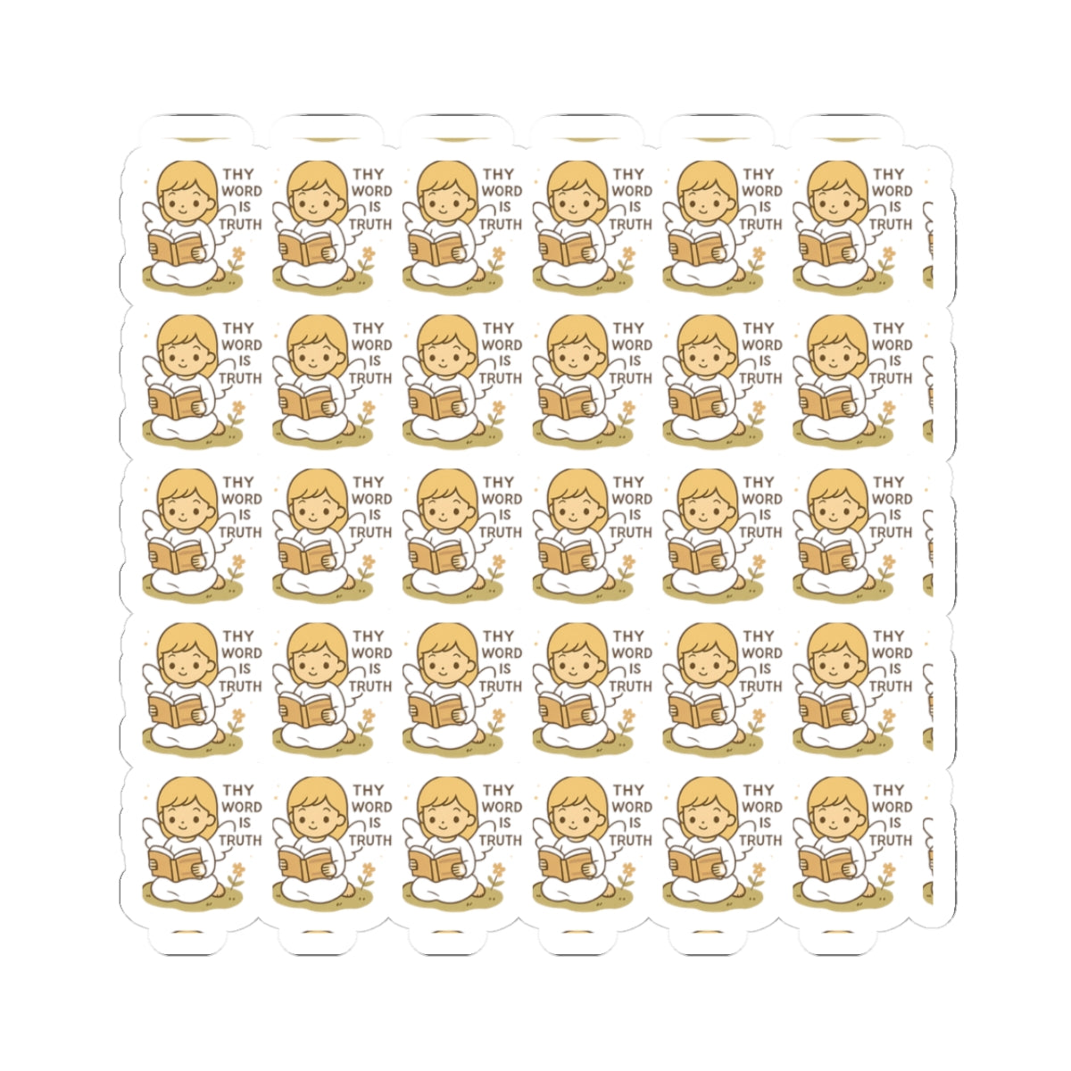 Faith & Courage Angel, thy Word is truth Stickers – Kawaii Christian Sheet with Prayers, Scripture & Light-Inspired Affirmations. Faith doesn’t eliminate fear — it gives you the courage to walk through it. One sticker at a time.