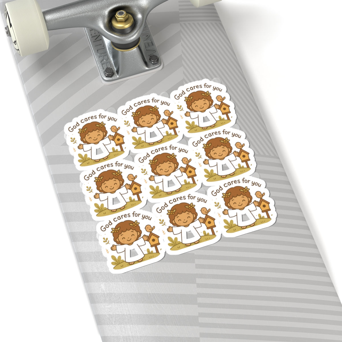 God Cares for You – Kawaii Angel Christian Stickers | Praise the Lord Sheet for Journaling & Gifts. Because sometimes, all you need is a little angel reminding you you're loved by God.