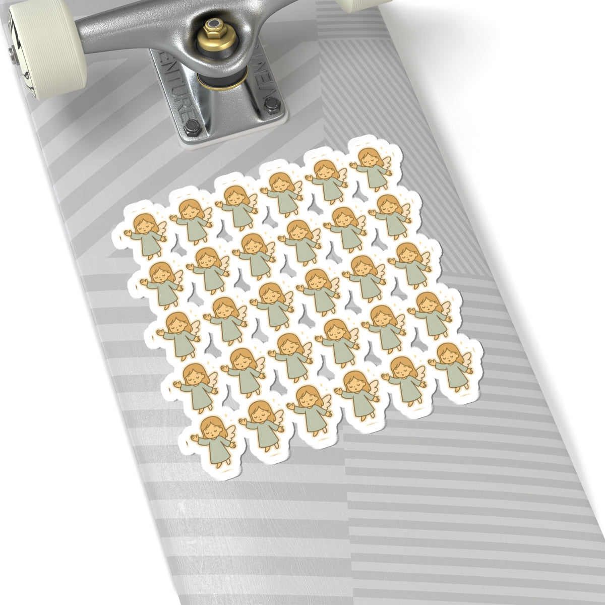 Minimalist Faith Angel Stickers faithy – Kawaii Christian Sheet for Spiritual Journaling & Encouragement. Gentle reminders of faith and light — in every little sticker.