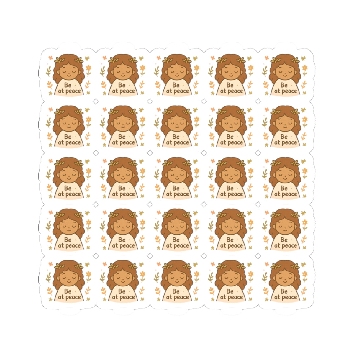 Be at Peace still Peace & Love Angel Stickers – Christian Kawaii Sheet with Philippians 4:7 for Journaling & Faith-Based Gifts. A gentle hug from heaven — in every sticker. Let His peace guide your heart.