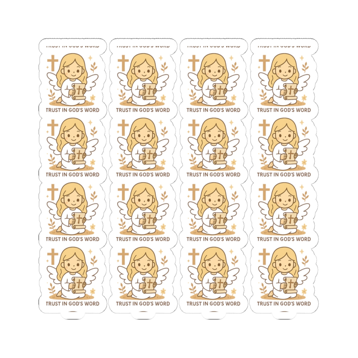 Bible Study Angel , Trust in God’s Word Stickers – Christian Scripture Kawaii Stickers for Journals & Faith Gifts. Bring light, strength, and joy to your quiet time with these tender Scripture angels.
