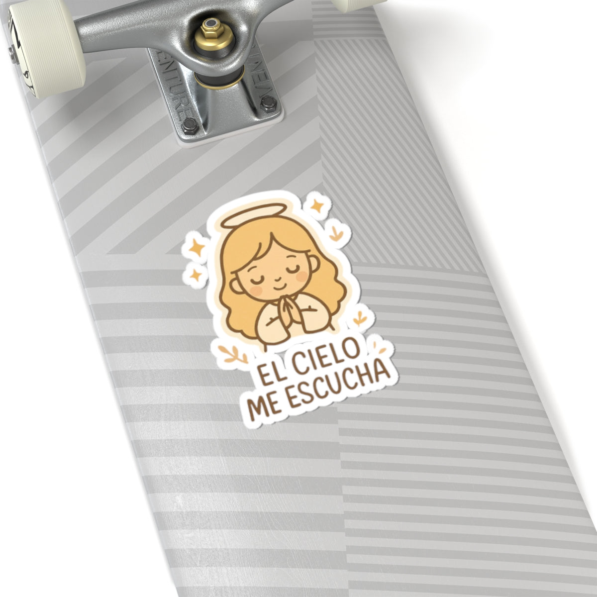El cielo Escucha Spanish Christian Kawaii Stickers – Inspirational Angel Sheet for Faith, Gratitude & Healing. Faith speaks in Spanish too — let every sticker be a prayer full of love, peace, and healing.