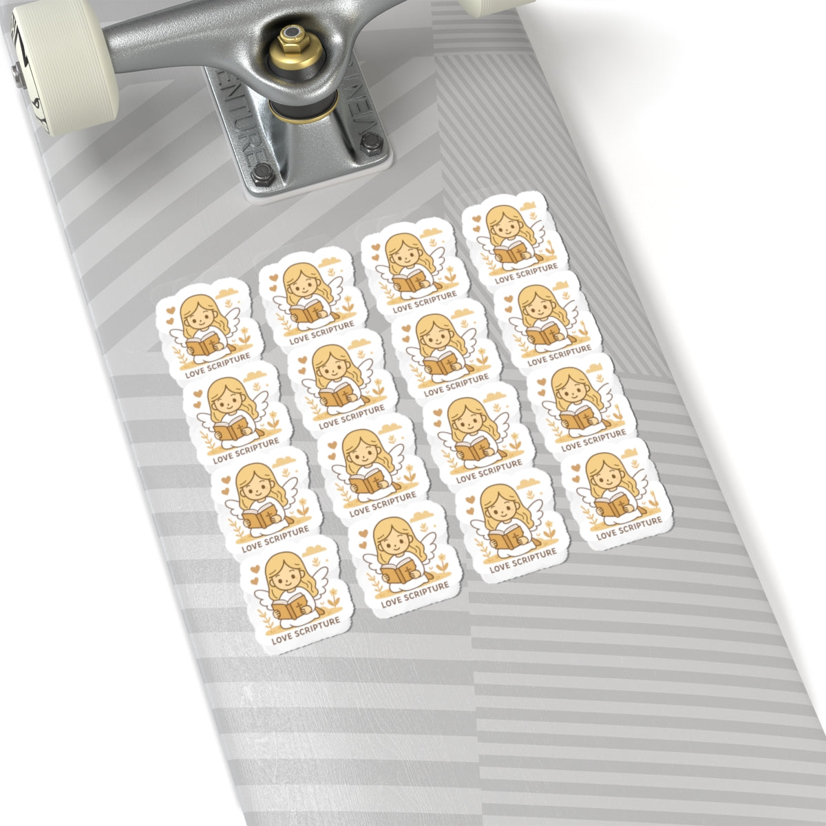 Bible Study Angel , Love Scripture Stickers – Christian Scripture Kawaii Stickers for Journals & Faith Gifts. Bring light, strength, and joy to your quiet time with these tender Scripture angels.