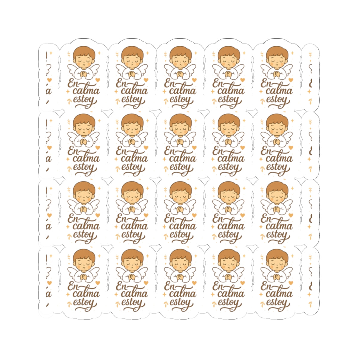 En calma estoy ,Spanish Christian Stickers – Kawaii Angels with Faith Phrases for Journaling, Encouragement & Daily Peace. Because sometimes, your faith just needs a visual reminder in your own language.