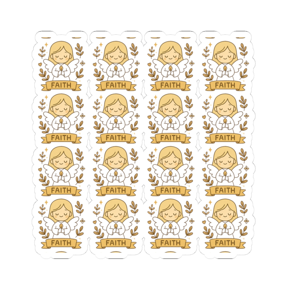 Faith & Courage Angel,Faith Stickers – Kawaii Christian Sheet with Prayers, Scripture & Light-Inspired Affirmations. Faith doesn’t eliminate fear — it gives you the courage to walk through it. One sticker at a time.