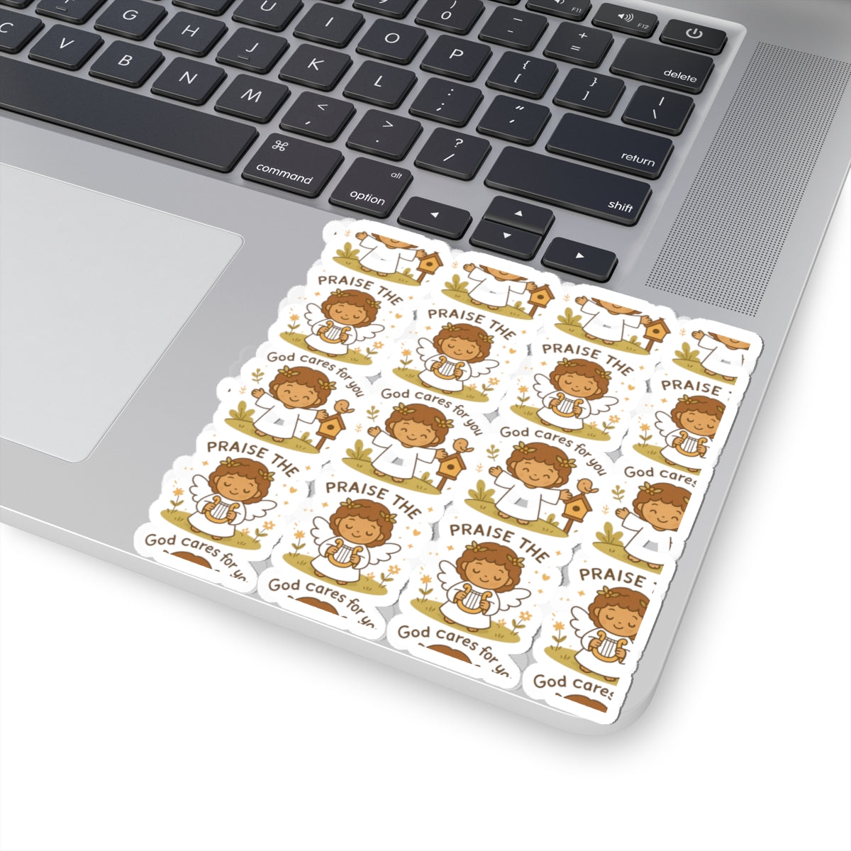 God Cares for You – Kawaii Angel Christian Stickers | Praise the Lord Sheet for Journaling & Gifts. Because sometimes, all you need is a little angel reminding you you're loved by God.