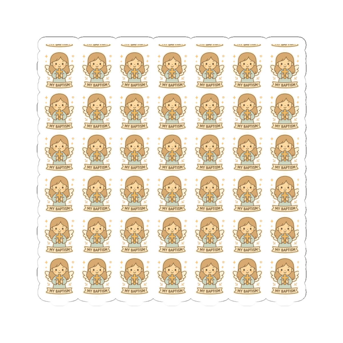 Baptism Angel , My Baptism Stickers – Christian Kawaii Stickers for Christening, Baby Dedication & Faith Gifts. Celebrate the beauty of baptism with these sweet angel stickers filled with light, love, and faith.
