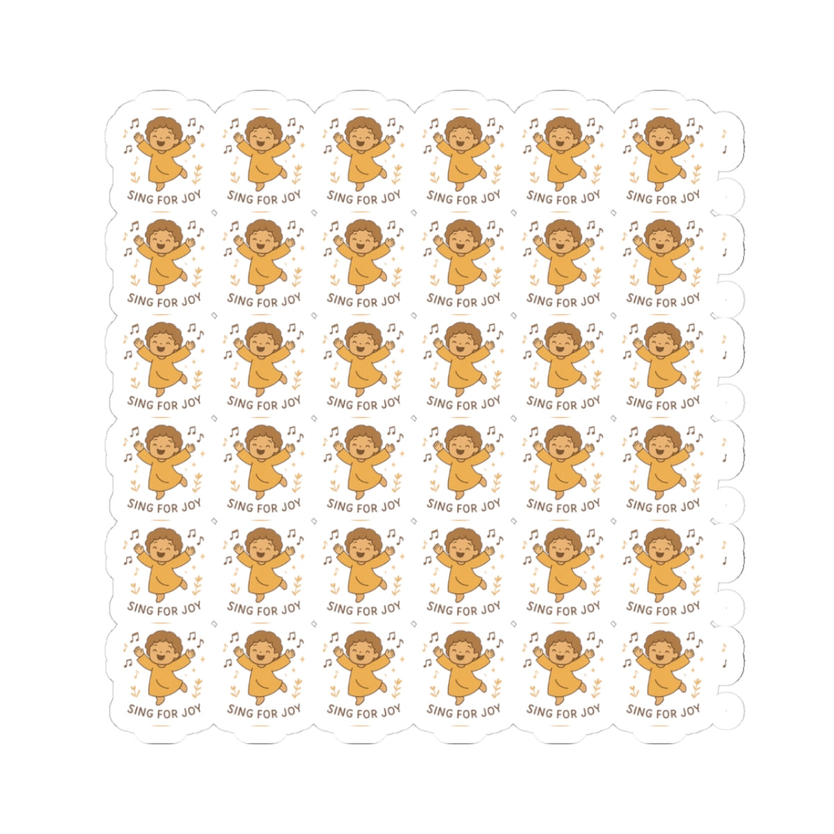Sing for Joy of Joy of the Lord Angel Stickers – Christian Kawaii Sheet with Diversity & Faith-Inspired Affirmations. Because joy is a spiritual strength — and every smile begins in the soul.