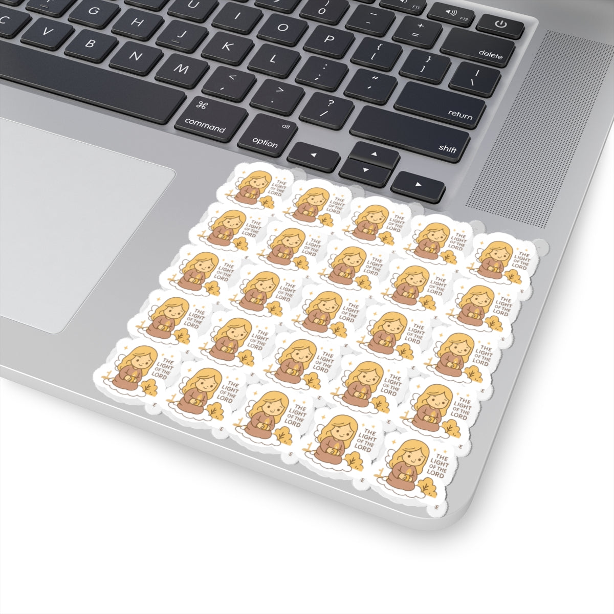 The light of the lordShine Your Light – Christian Angel Stickers | Faith-Inspired Kawaii Sheet with Candle of Hope. Because when you walk in faith… you carry the light.