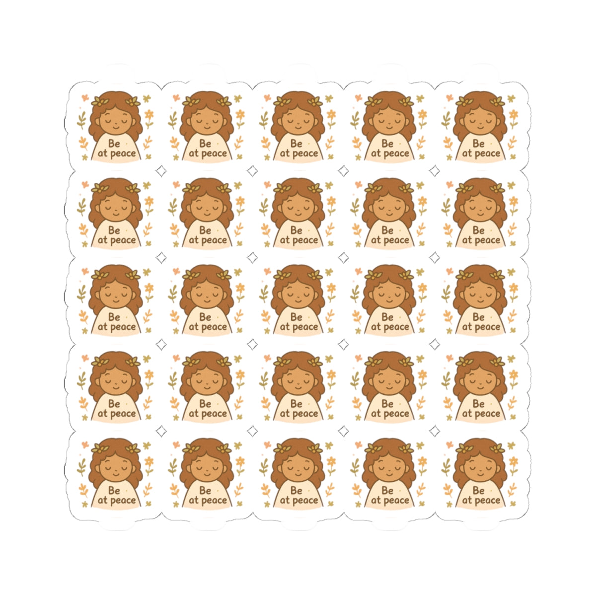 Be at Peace still Peace & Love Angel Stickers – Christian Kawaii Sheet with Philippians 4:7 for Journaling & Faith-Based Gifts. A gentle hug from heaven — in every sticker. Let His peace guide your heart.