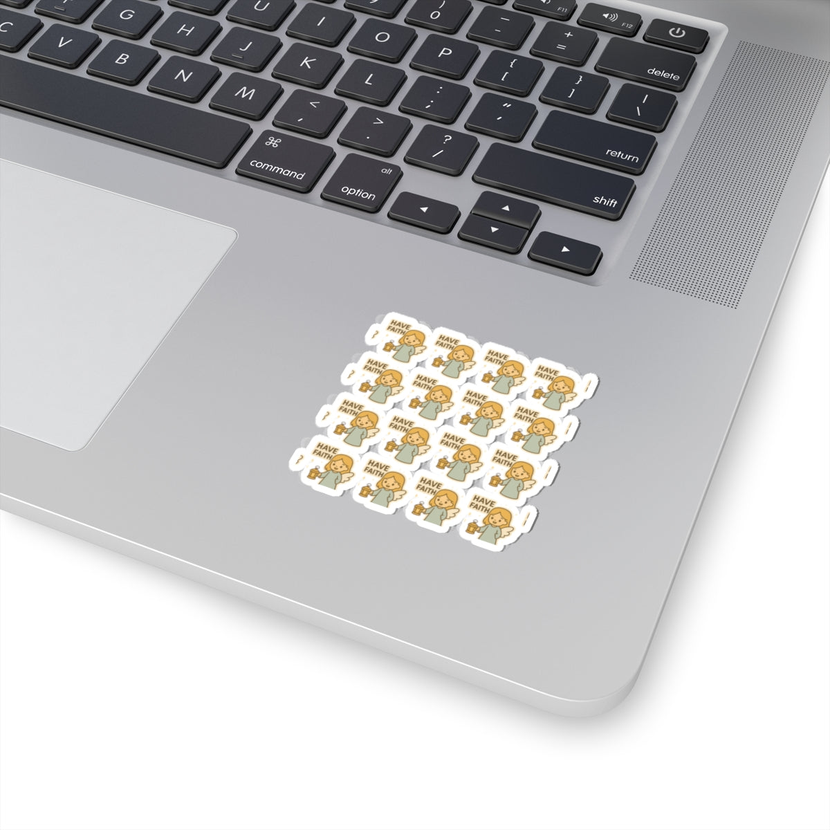 Minimalist Faith Angel ,Have Faith Stickers – Kawaii Christian Sheet for Spiritual Journaling & Encouragement. Gentle reminders of faith and light — in every little sticker.