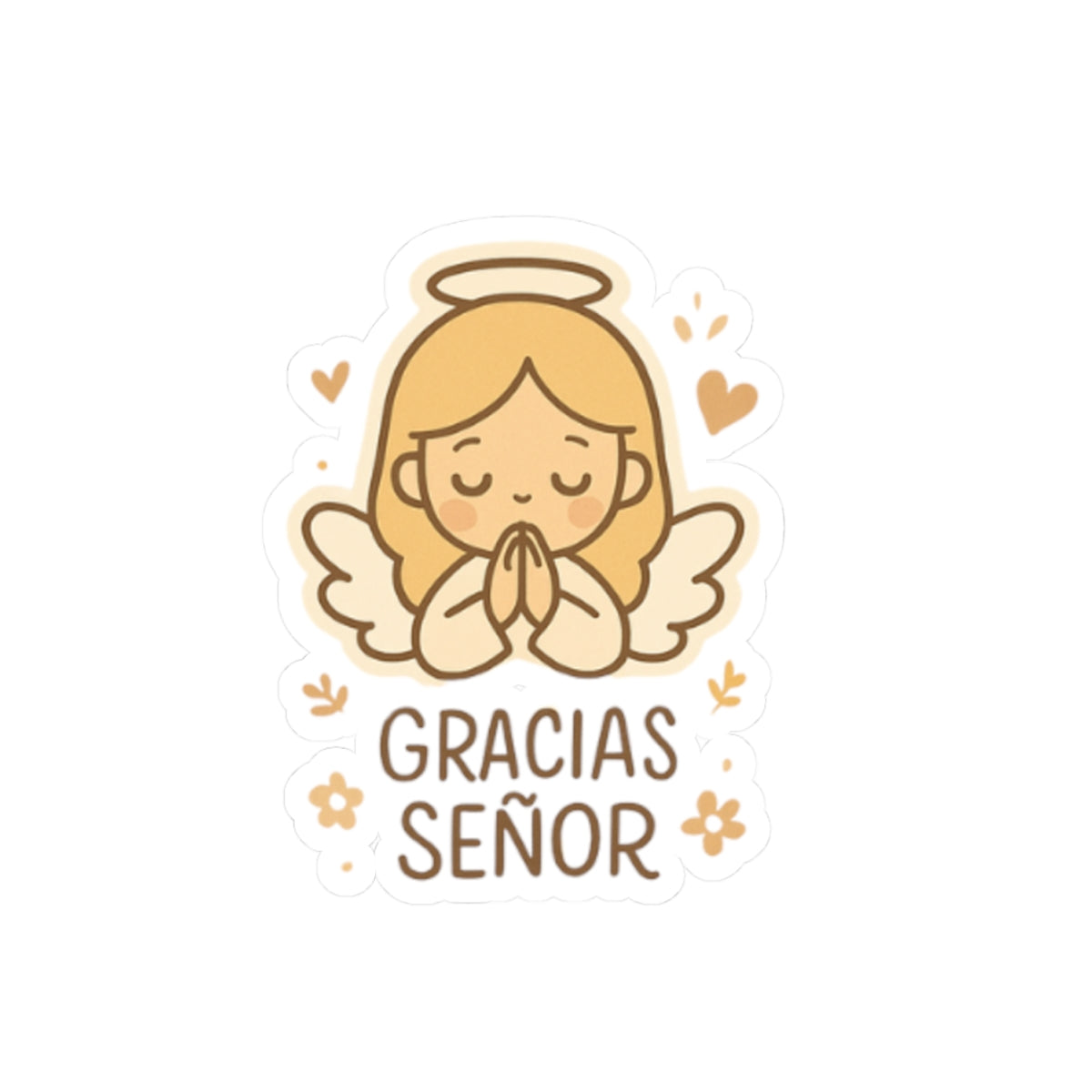 Gracias Señor Spanish Christian Kawaii Stickers – Inspirational Angel Sheet for Faith, Gratitude & Healing. Faith speaks in Spanish too — let every sticker be a prayer full of love, peace, and healing.