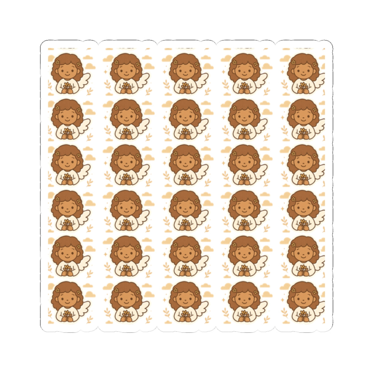 Faith & Kindness Angel Stickers FK– Kawaii Christian Sheet with Affirmations of Love, Blessing & Prayer. Let kindness, faith, and guidance follow you — one angel at a time.