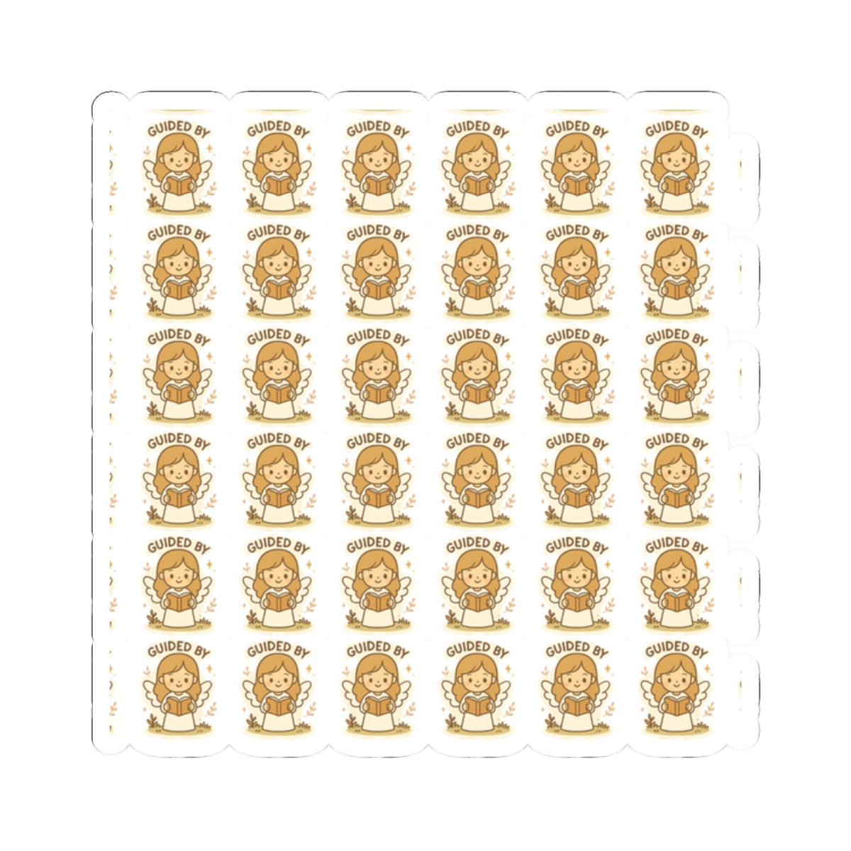 Bible Study Guided by Angel Stickers – Printable Christian Set of Kawaii Angels Reading God’s Word. Adorable reminders that you are never alone when you open your Bible — the angels are studying with you.