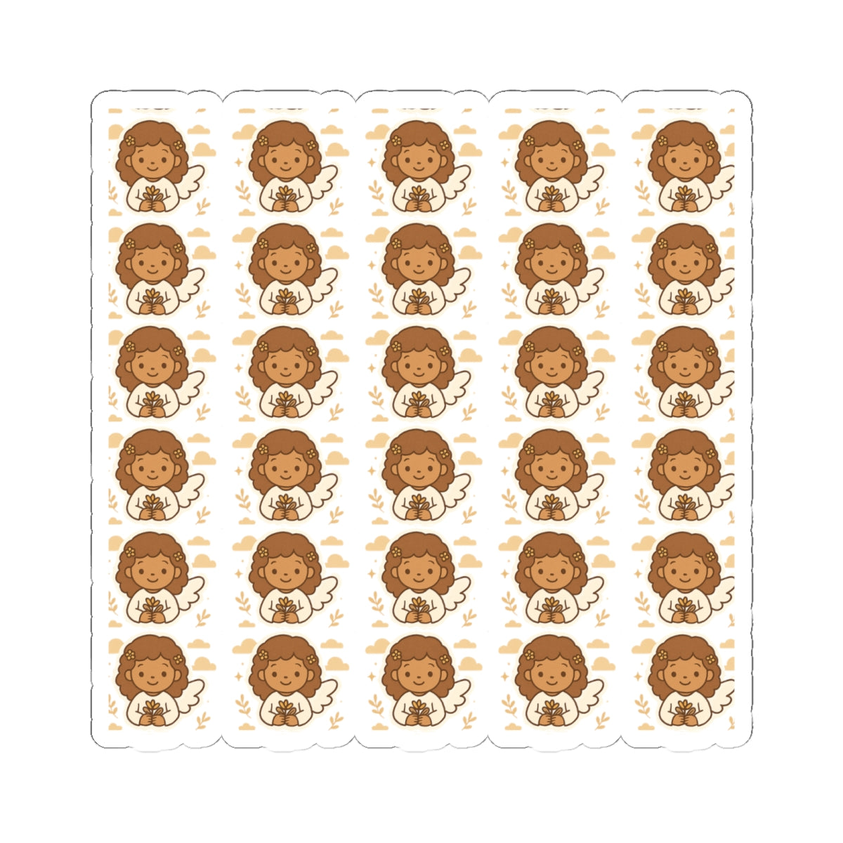Faith & Kindness Angel Stickers FK– Kawaii Christian Sheet with Affirmations of Love, Blessing & Prayer. Let kindness, faith, and guidance follow you — one angel at a time.