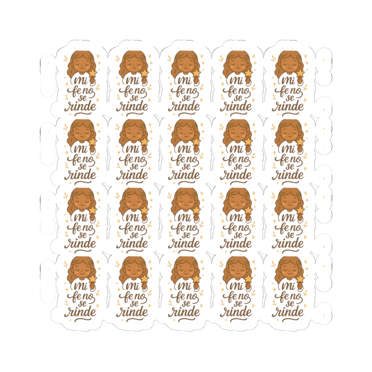 Mi fe no se rinde Spanish Christian Stickers – Kawaii Angels with Faith Phrases for Journaling, Encouragement & Daily Peace. Because sometimes, your faith just needs a visual reminder in your own language.