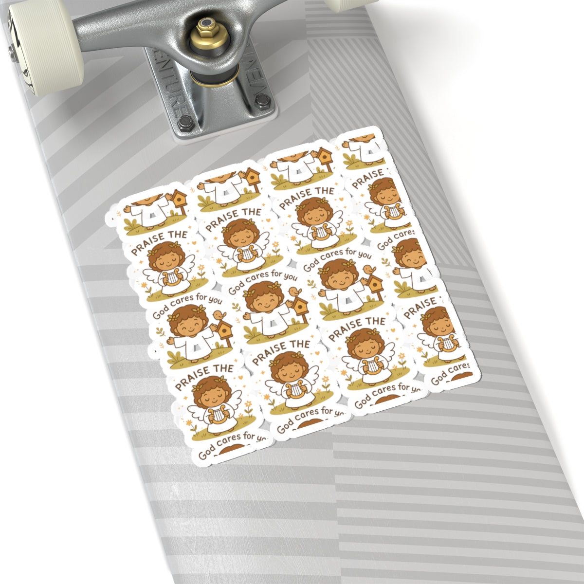 God Cares for You – Kawaii Angel Christian Stickers | Praise the Lord Sheet for Journaling & Gifts. Because sometimes, all you need is a little angel reminding you you're loved by God.