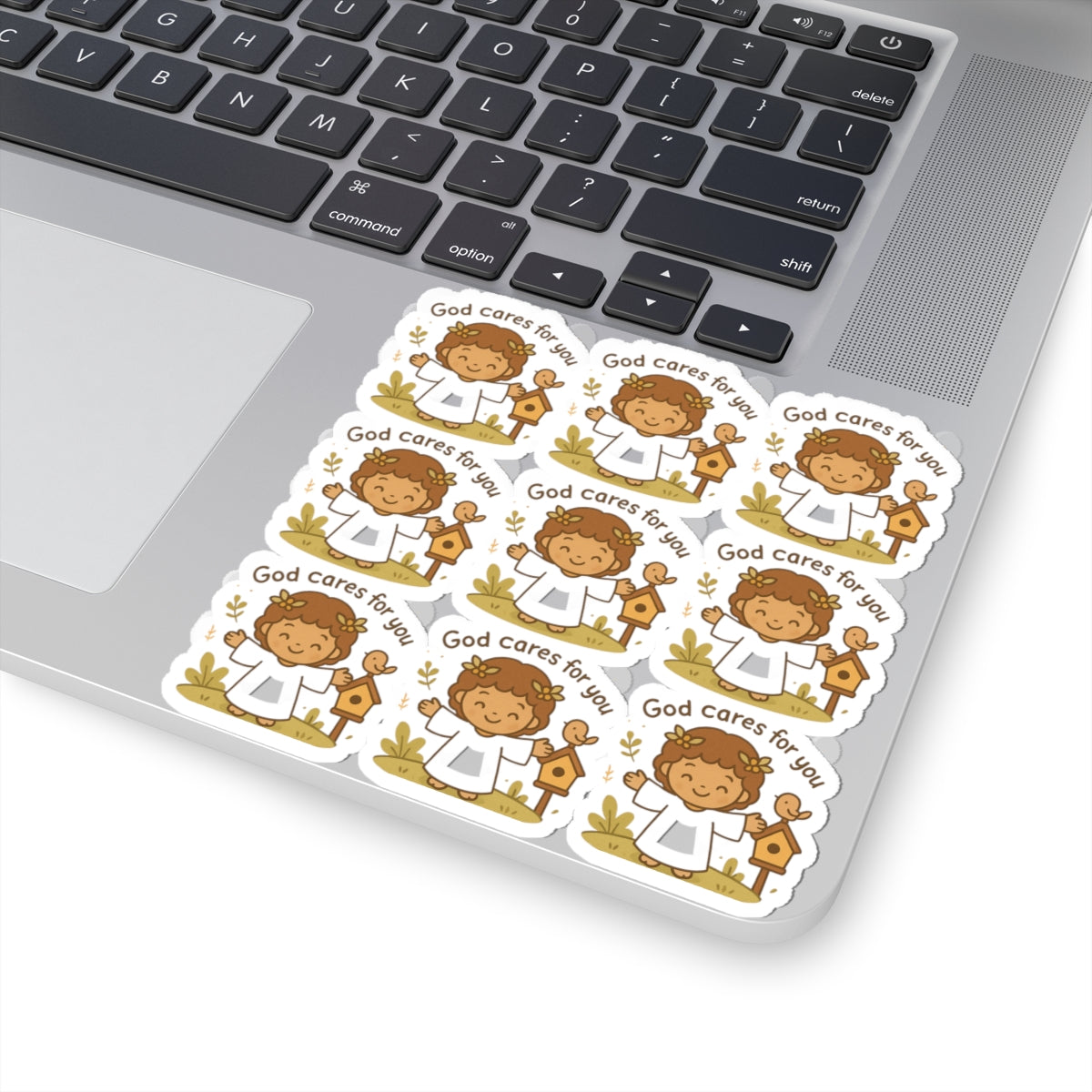 God Cares for You – Kawaii Angel Christian Stickers | Praise the Lord Sheet for Journaling & Gifts. Because sometimes, all you need is a little angel reminding you you're loved by God.