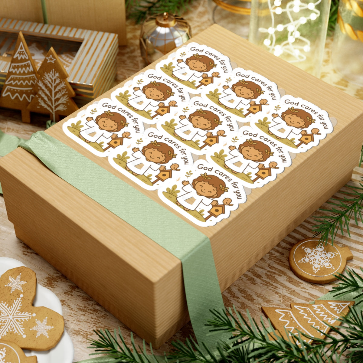 God Cares for You – Kawaii Angel Christian Stickers | Praise the Lord Sheet for Journaling & Gifts. Because sometimes, all you need is a little angel reminding you you're loved by God.