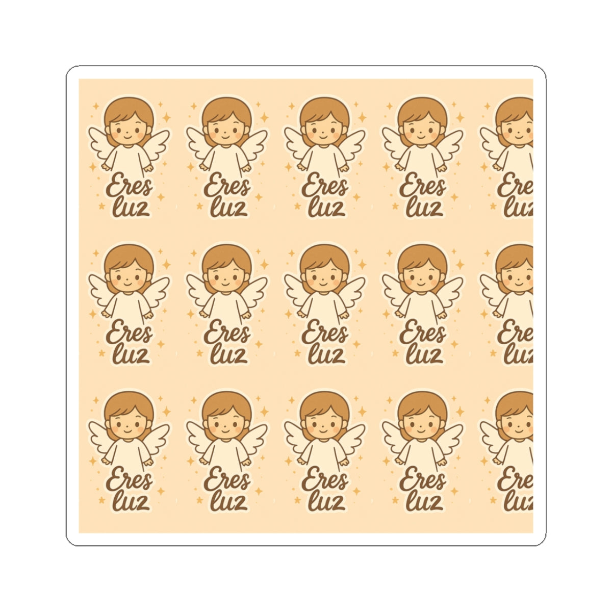 Eres Luz Spanish Christian Kawaii Stickers – Inspirational Angel Sheet for Faith, Gratitude & Healing. Faith speaks in Spanish too — let every sticker be a prayer full of love, peace, and healing.