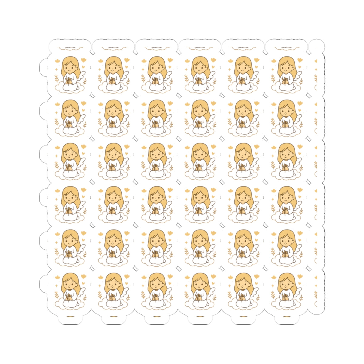 4D .Peacemakers Angel Stickers – Faith-Based Kawaii Sheet for Prayer, Devotionals & Peaceful Gifts. Because true peace begins with prayer — and a heart willing to shine.