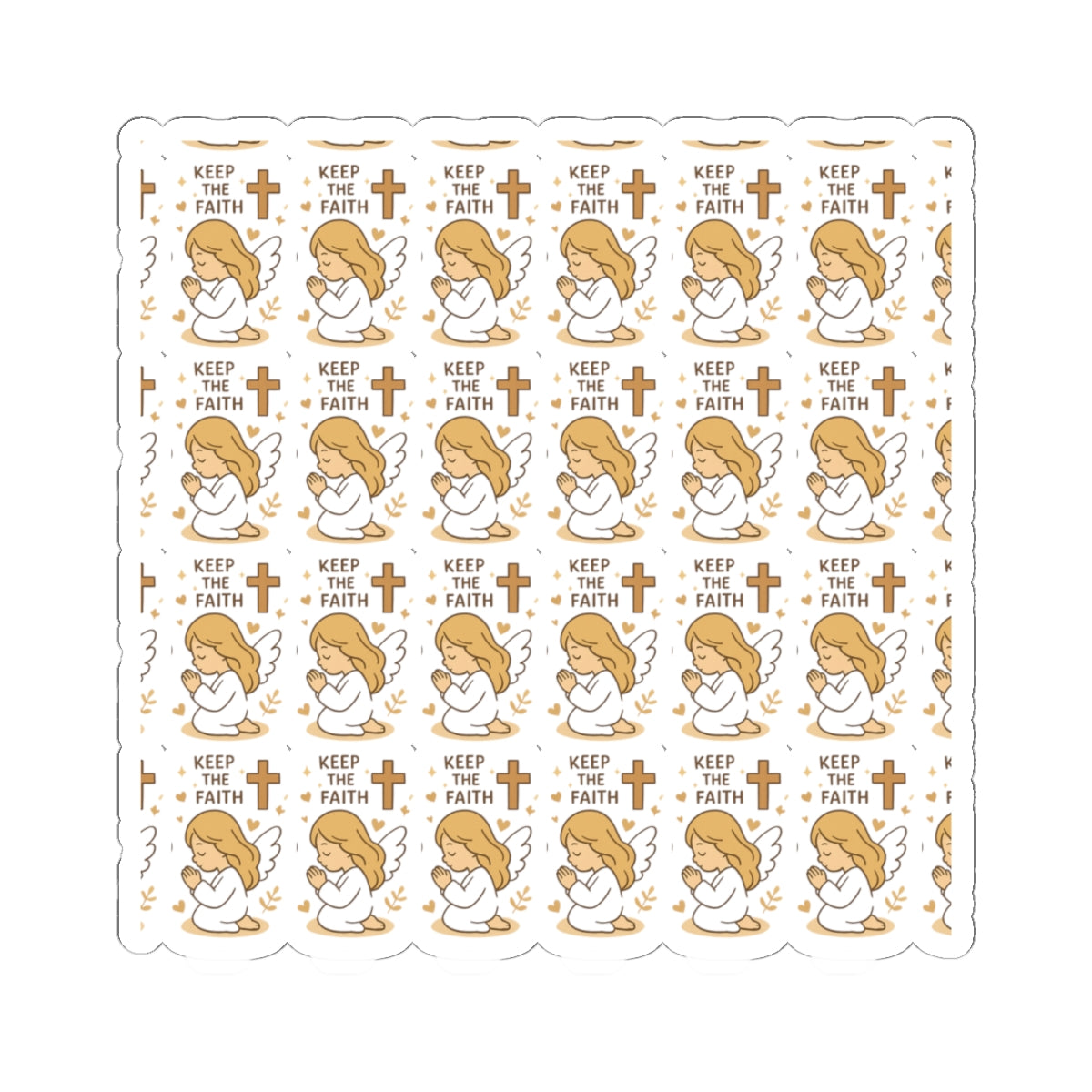 Christian Angel Keep in the Faith Stickers – Faith, Love & Encouragement Stickers for Journaling, Gifting & Spiritual Inspiration. Gentle angel hugs and heavenly words to brighten hearts and uplift souls