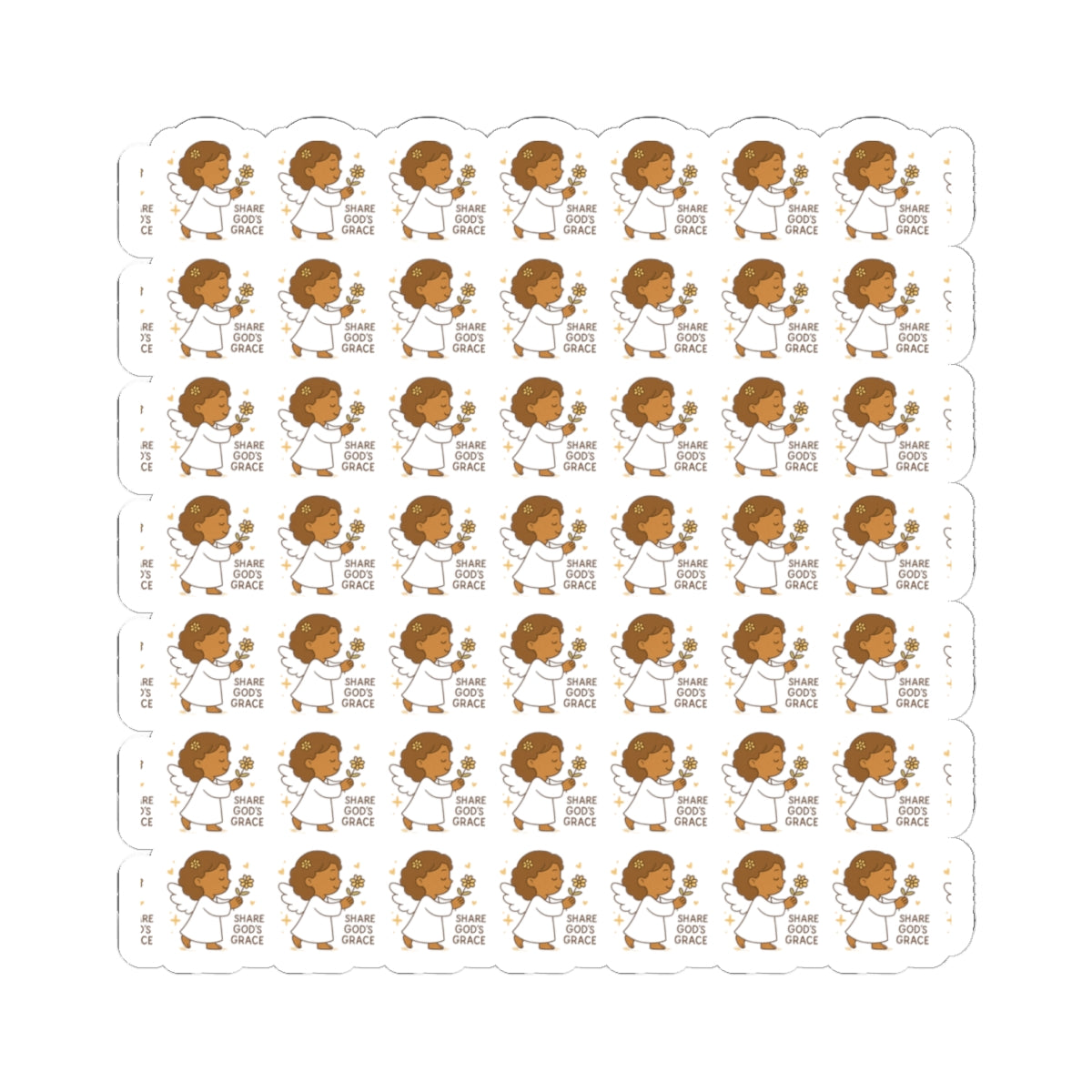Grace-Filled Angel đ¸ Share Godâs Grace Stickers â Kawaii Style with Christian Quotes on Peace and Purpose. Gentle reminders of Godâs grace, peace, and divine purposeâcarried by angel wings.