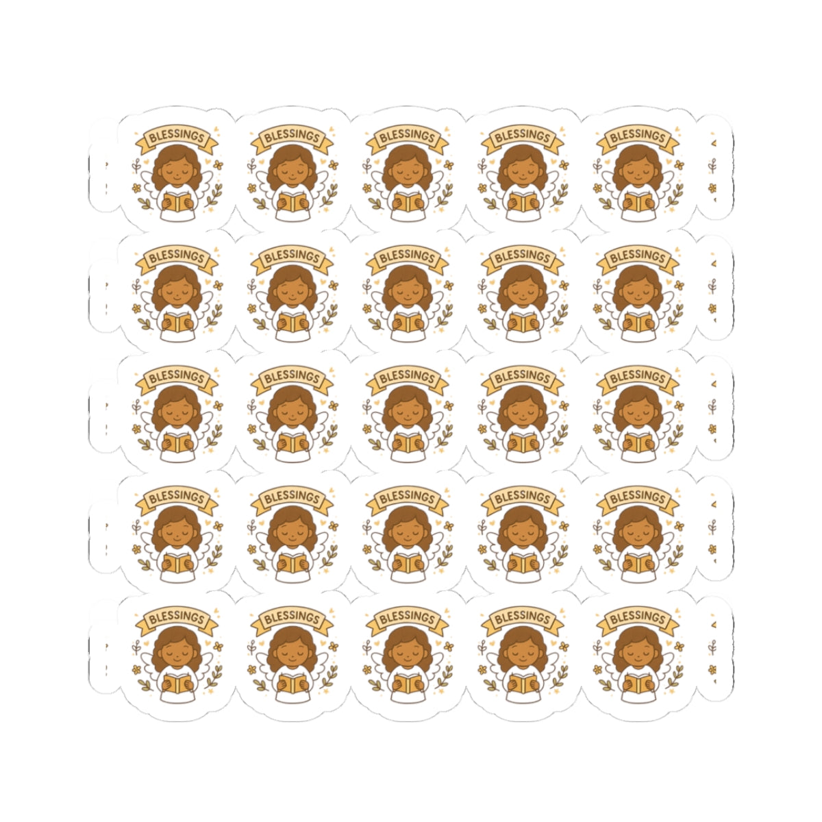 Grace-Filled Angel , š Blessings Stickers ā Kawaii Style with Christian Quotes on Peace and Purpose. Gentle reminders of Godās grace, peace, and divine purposeācarried by angel wings.