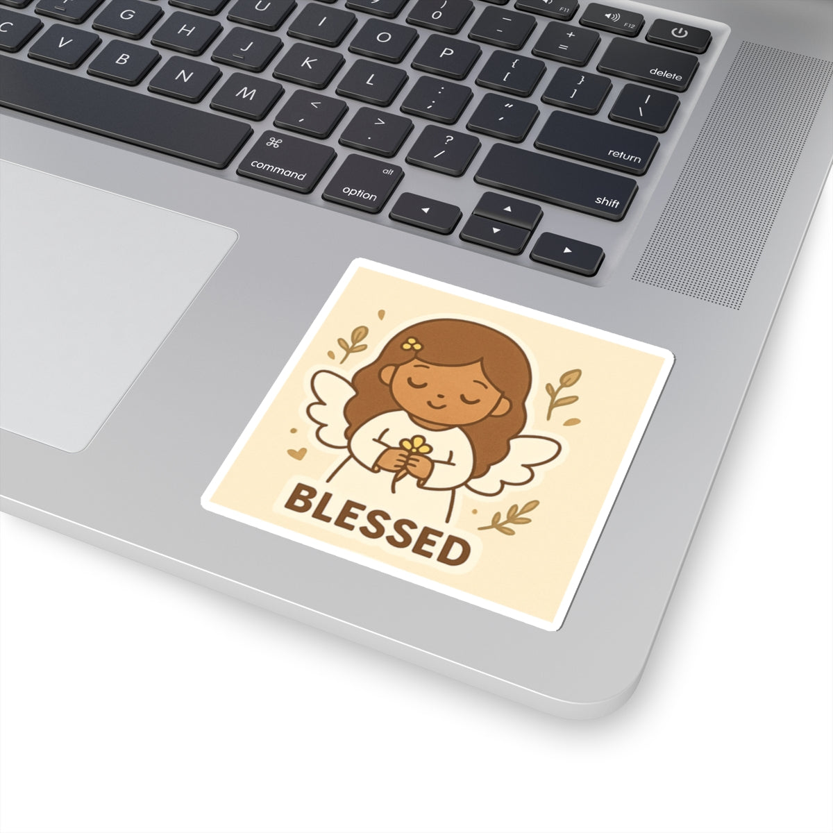BLESSED Angel Sticker - God's Grace, Cute Angel Decor, Faith-Based Gift, Aesthetic Laptop Stickers, Inspirational Art, Bible Verse Decor