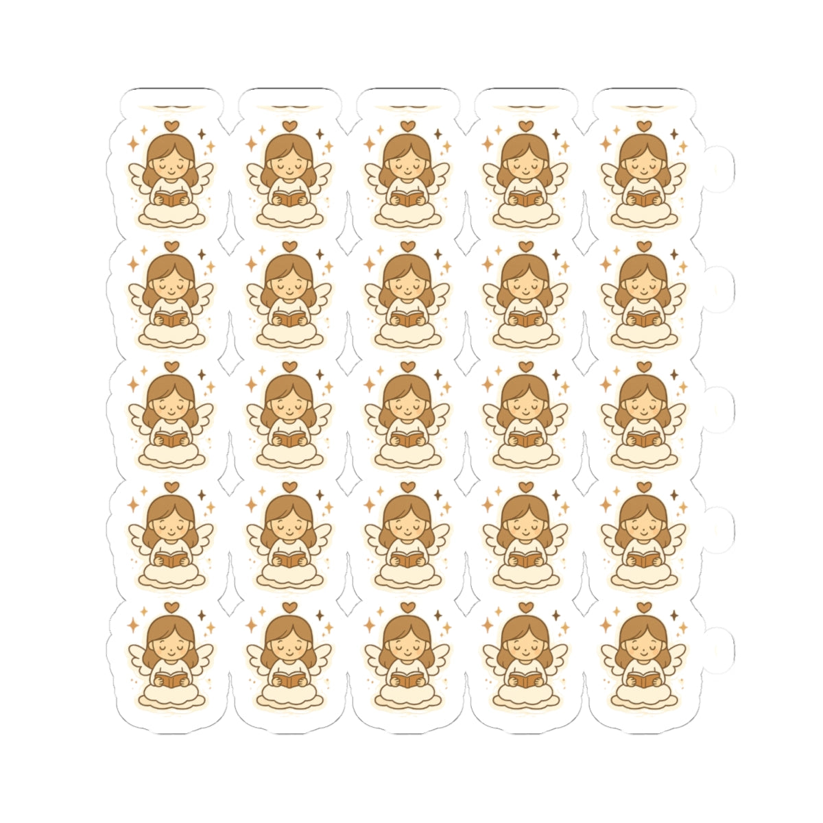 Bible Study Angel silent prayerStickers – Printable Christian Set of Kawaii Angels Reading God’s Word. Adorable reminders that you are never alone when you open your Bible — the angels are studying with you.