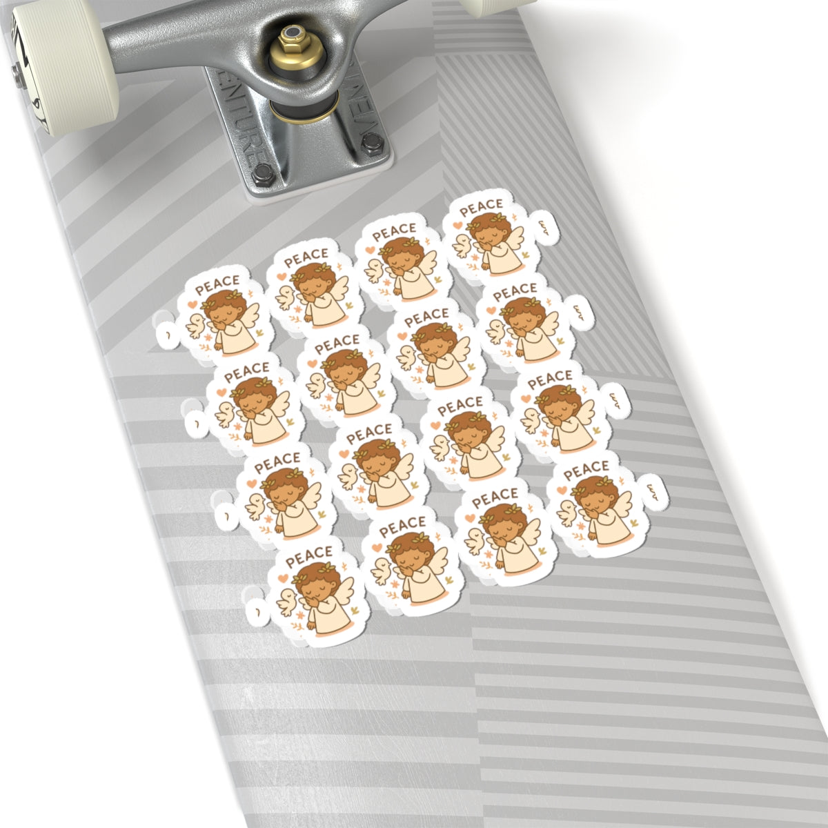 PEACE -Peace & Love Angel Stickers – Christian Kawaii Sheet with Philippians 4:7 for Journaling & Faith-Based Gifts. A gentle hug from heaven — in every sticker. Let His peace guide your heart.