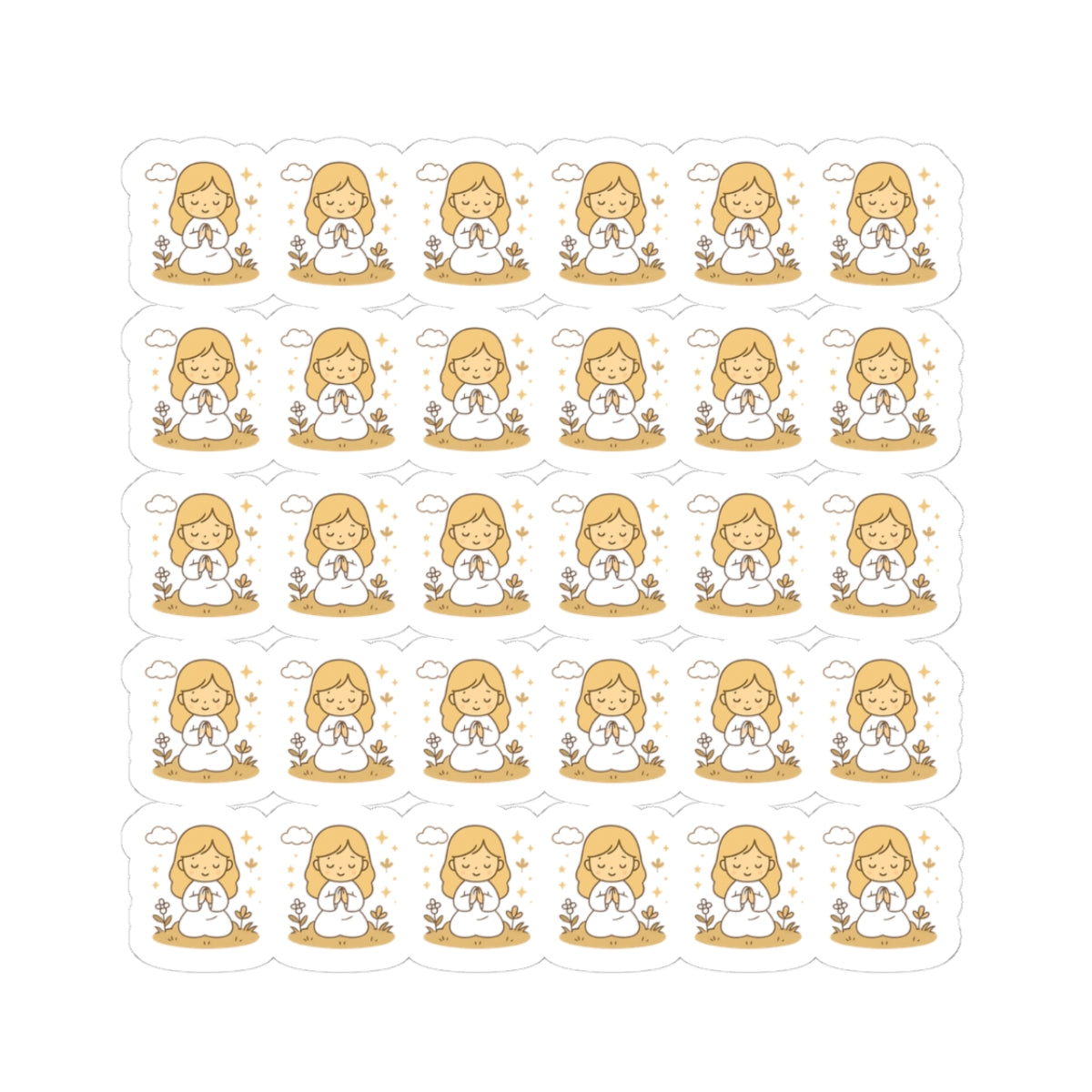 1.Peacemakers Angel Stickers – Faith-Based Kawaii Sheet for Prayer, Devotionals & Peaceful Gifts. Because true peace begins with prayer — and a heart willing to shine.