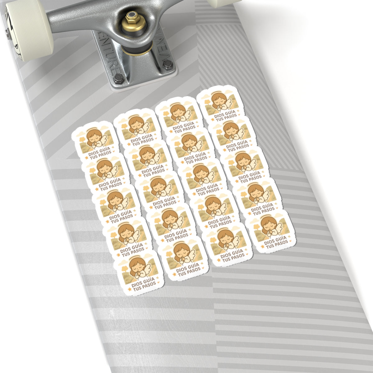 Divine Purpose Angel, DIOS guía tus pasos – God guides your steps Stickers in Spanish – Inspirational Christian Printables for Encouragement & Faith. Encouraging messages of purpose, promise, and divine light to uplift your spirit daily.