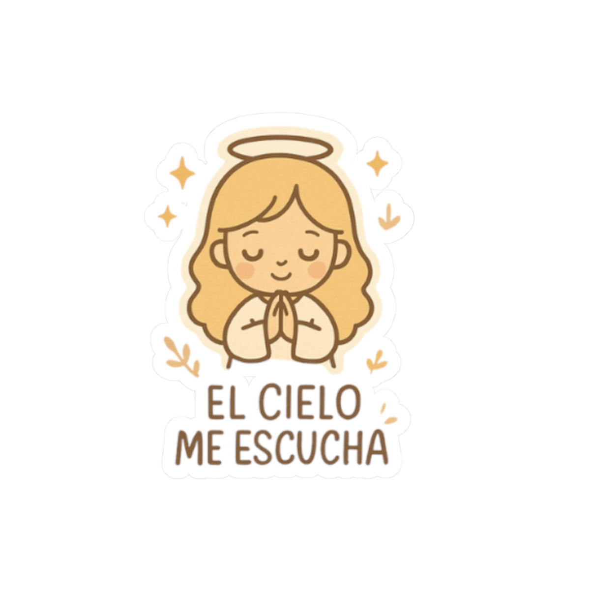 El cielo Escucha Spanish Christian Kawaii Stickers – Inspirational Angel Sheet for Faith, Gratitude & Healing. Faith speaks in Spanish too — let every sticker be a prayer full of love, peace, and healing.