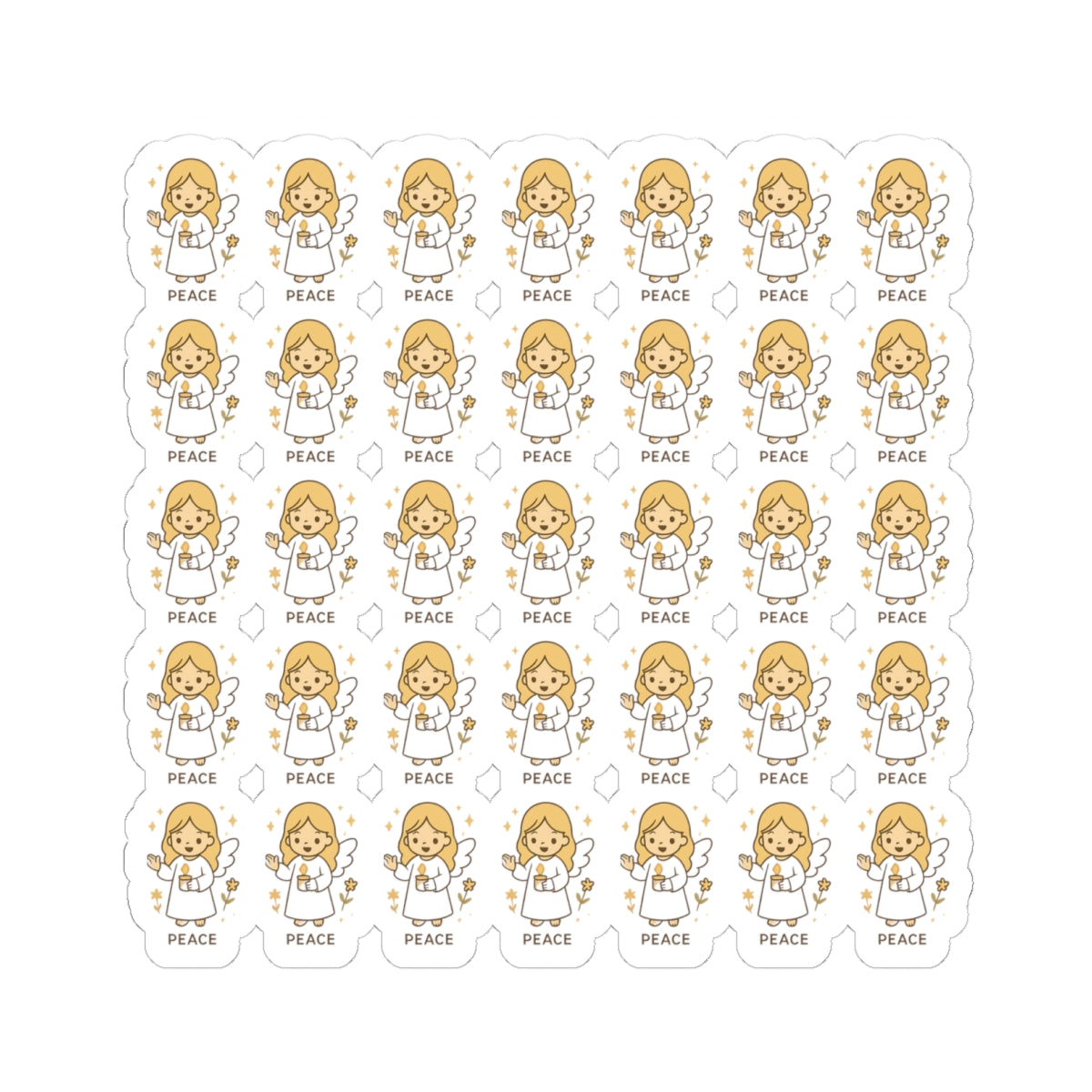 Faith & Courage Angel ,Peace Stickers – Kawaii Christian Sheet with Prayers, Scripture & Light-Inspired Affirmations. Faith doesn’t eliminate fear — it gives you the courage to walk through it. One sticker at a time.