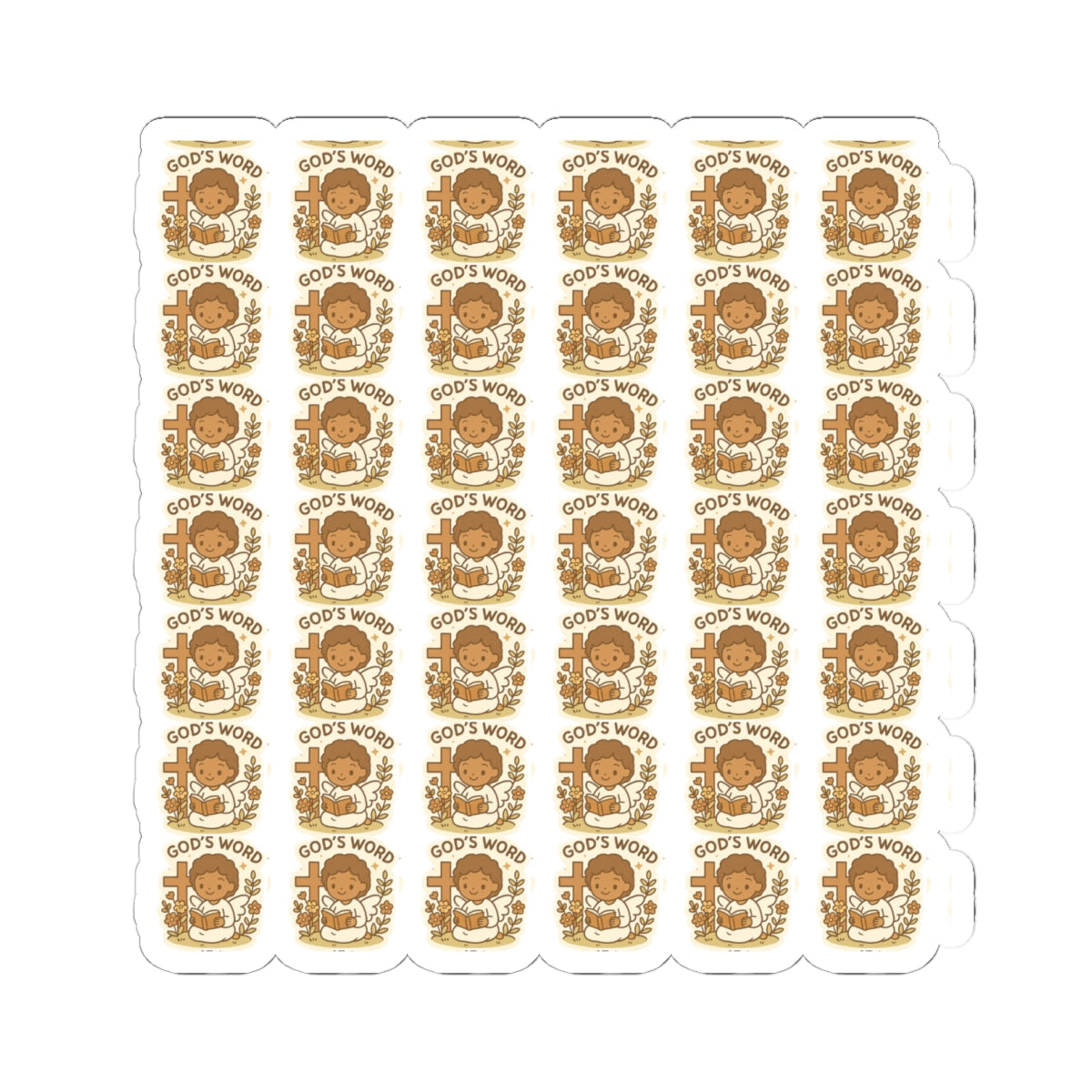 Bible Study Angel ,GOD S Word Stickers – Printable Christian Set of Kawaii Angels Reading God’s Word. Adorable reminders that you are never alone when you open your Bible — the angels are studying with you.